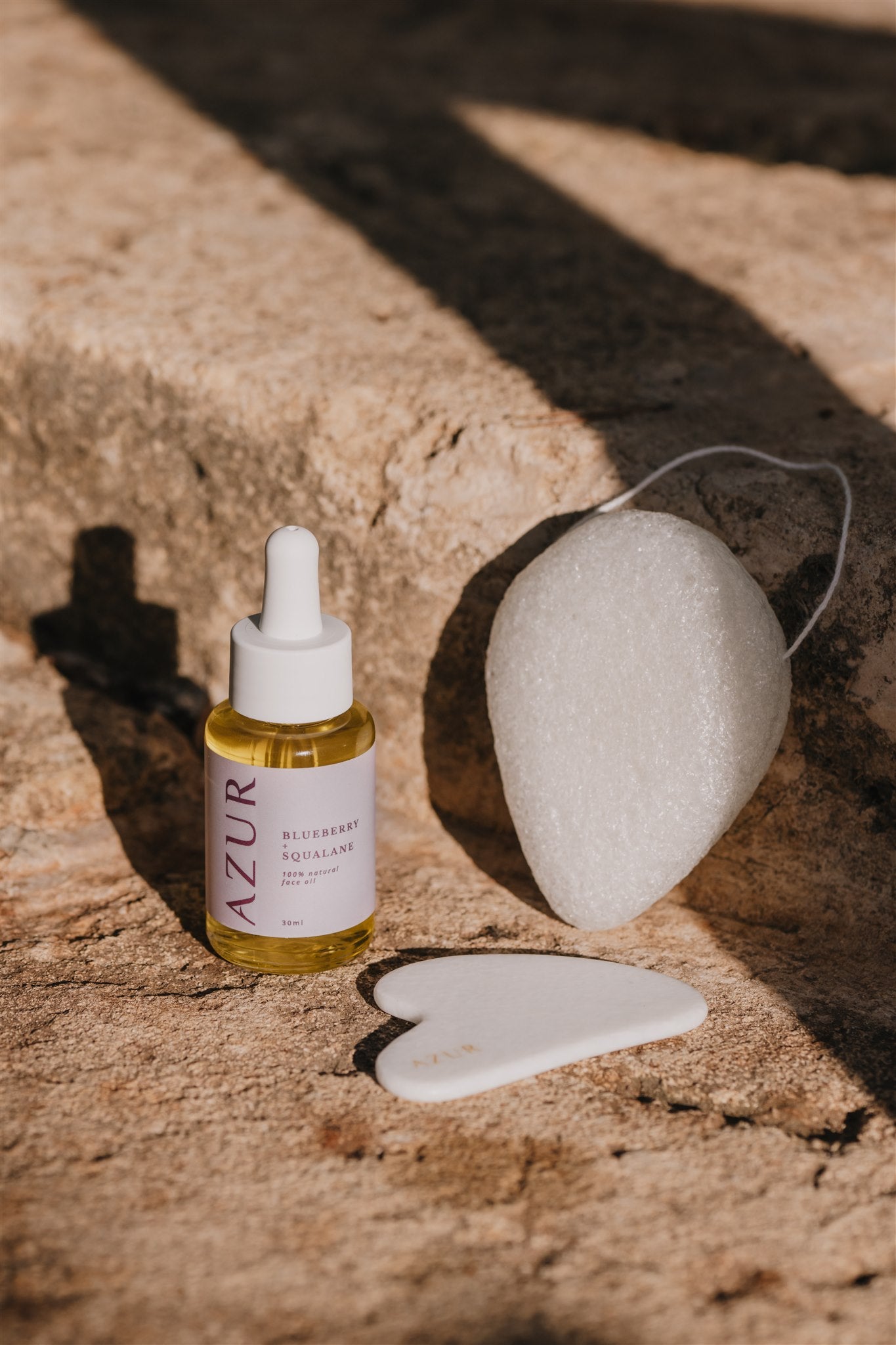 Gua Sha Massagestein aus weißer Jade