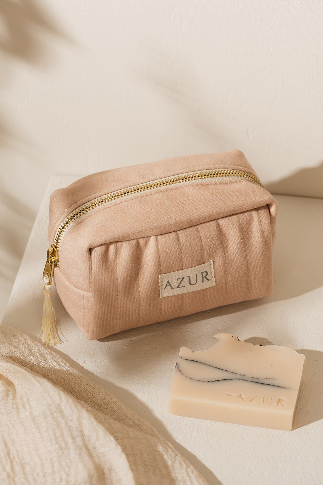 Make-up tas Wild Flower | Duurzaam fluweel | Plastic-vrij