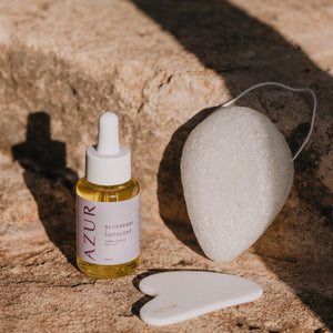 Gua Sha Massagestein aus weißer Jade